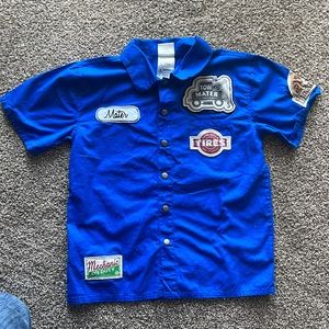 Disney Cars Tow Mater Mechanic Button Down Shirt